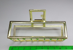 Заколка Краб для волос. Металл. Цвет Золото. Квадратная. Усиленная.Для длиных волос
