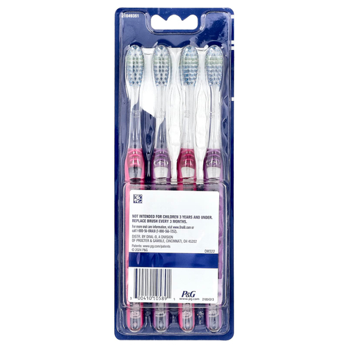 Oral-B, Улучшенная зубная щетка, среднего размера, 4 шт. В упаковке