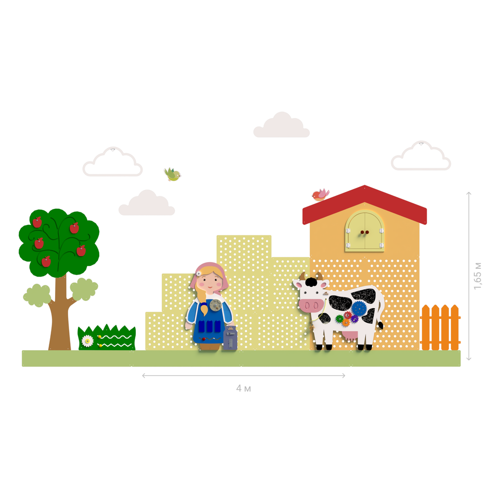 Набор декоративно-развивающих панелей Деревенька