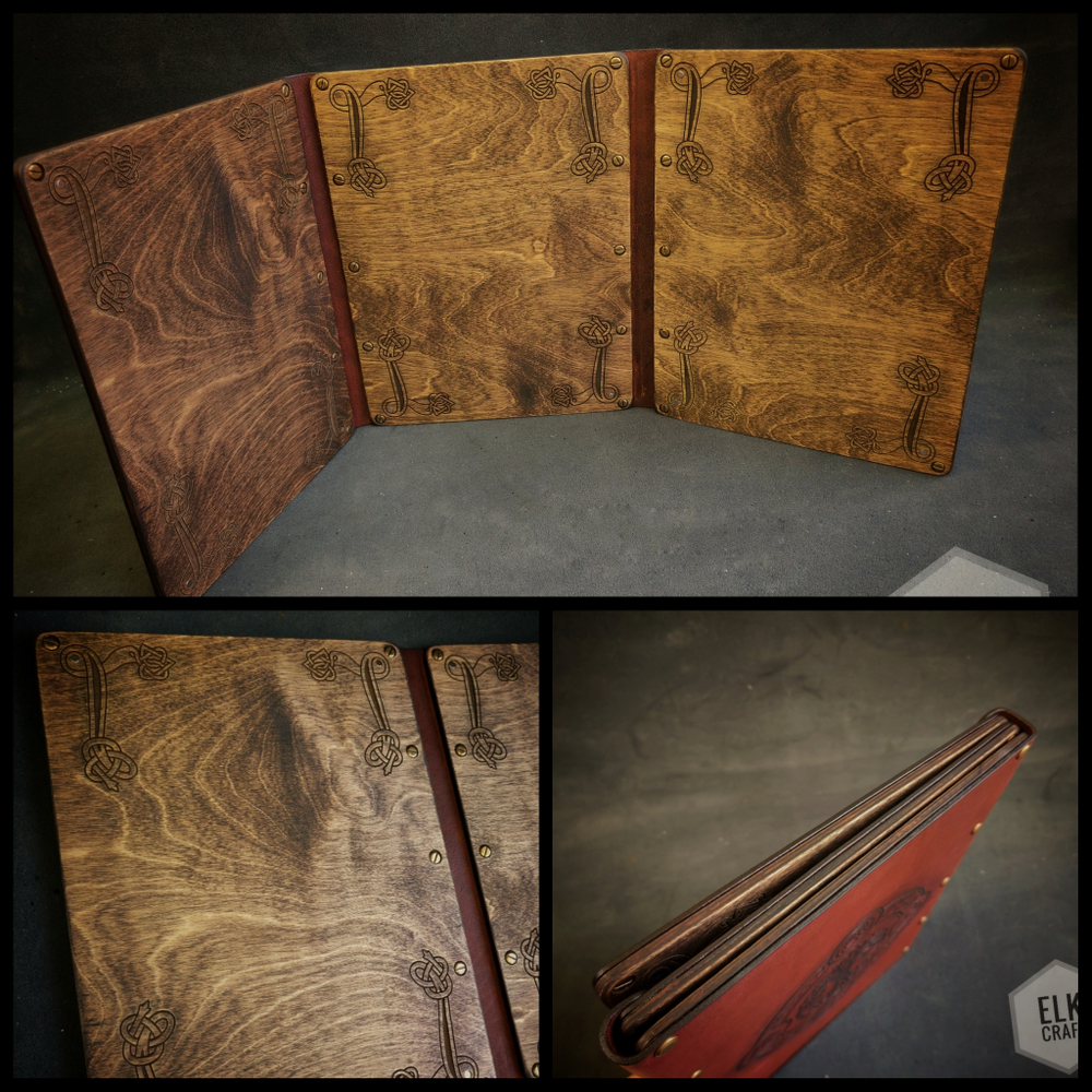 Кожаная ширма 3*А4