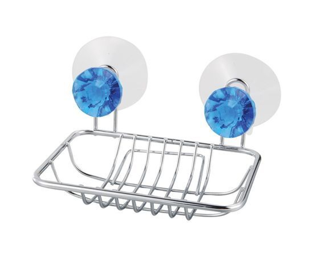 Мыльница для ванной подвесная на присосках Бриллиант, прямоугол., металл, 311456, Рыжий Кот