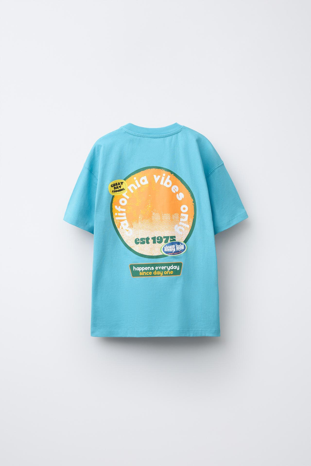 ZARA ФУТБОЛКА С НАШИВКАМИ, ЯРКО-СИНИЙ