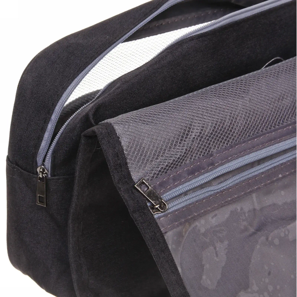 Косметичка - органайзер «Classic», цвет черный, в склад. виде 20*24*9, в расклад. виде 42*24*9см (несессер)