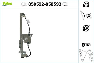VALEO - 850592-VAL - Window Regulator