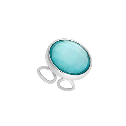 Кольцо Possebon Pearl blue sky agate K9948.21 B/S