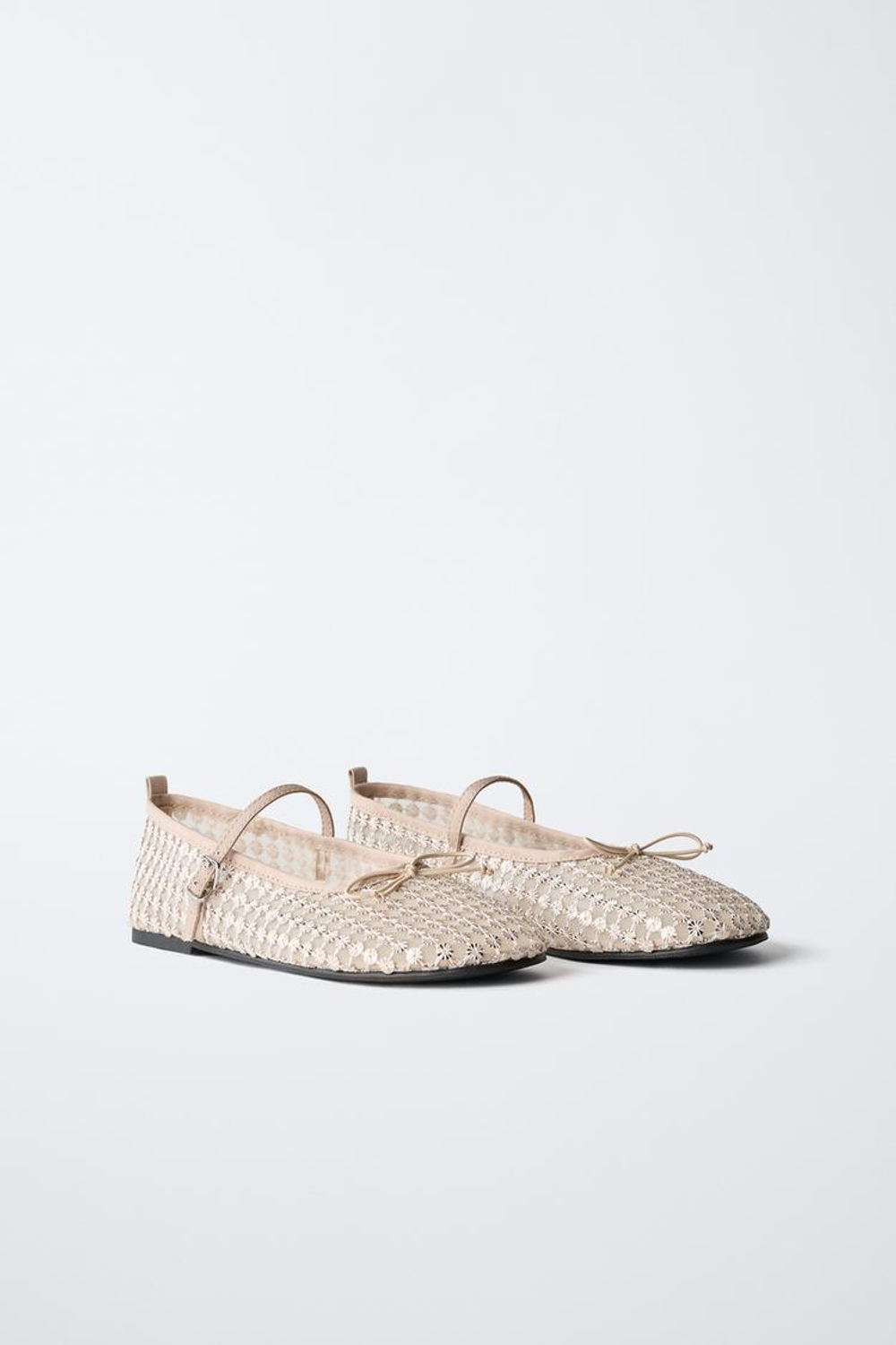 ZARA БАЛЕТКИ С ПАЙЕТКАМИ, РОЗОВЫЙ