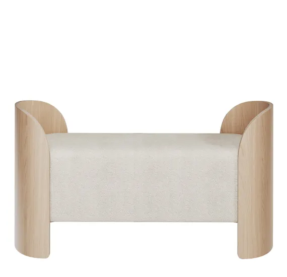 Банкетка Lagom 2 100 см (молочный, натуральный дуб)