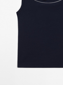 Massimo Dutti Трикотажный топ, темно-синий