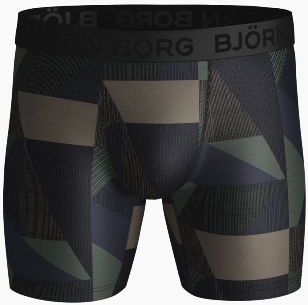 Мужские спортивные боксеры Björn Borg Shorts Per BB Textured Block 3P - duck green