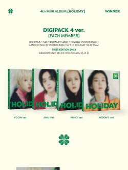 Альбом WINNER - HOLIDAY 4th Mini Album DIGIPACK Version 4 Version SET