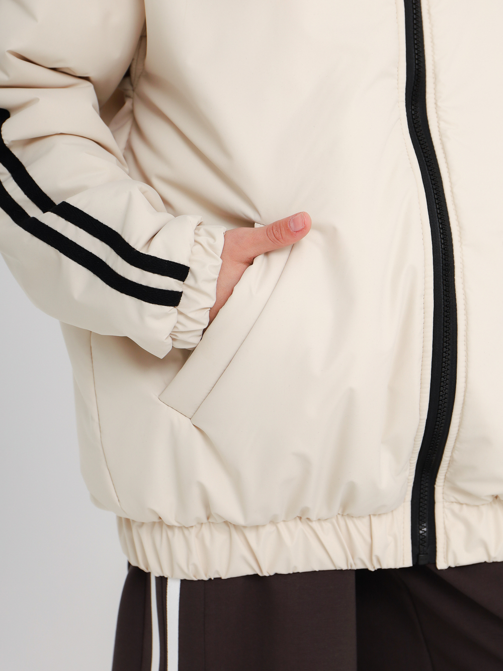 Куртка с лампасом, беж