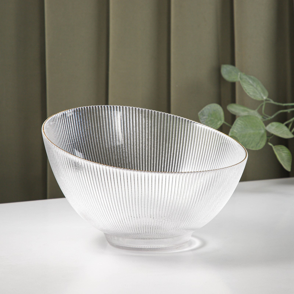 Салатник "Орион" диаметр 17,5 см,  прозрачный