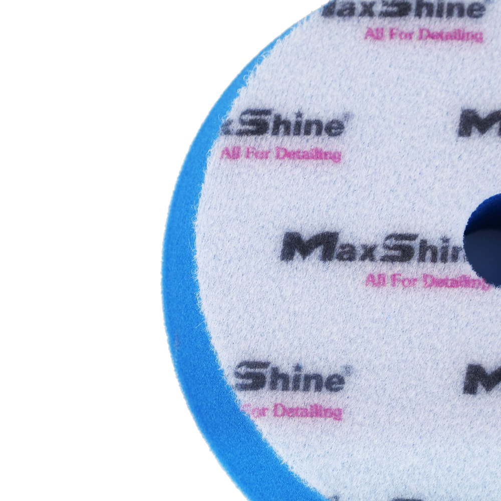 MaxShine High pro Поролоновый полировальный круг 130-155*30 мм, средний полутвердый, синий