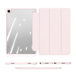 Чехол книжка розового цвета для планшета Samsung Galaxy Tab A9 Plus и Tab 11 Plus, серия Toby Series от Dux Ducis