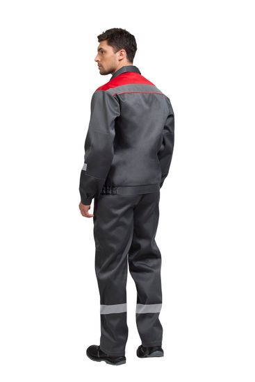 Костюм "Тимбер" брюки (серый/красный)