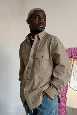 Рубашка KUL'TURA "Nylon shirt" Бежевый