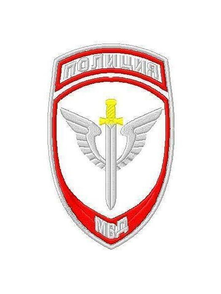 Шеврон Полиция Спецподразделения вышитый (белый)