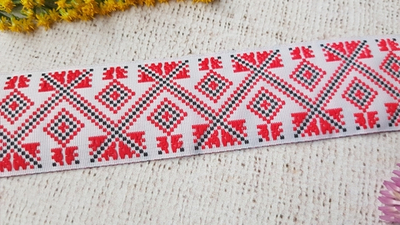 Тесьма текстиль жаккард, ш. 4 см