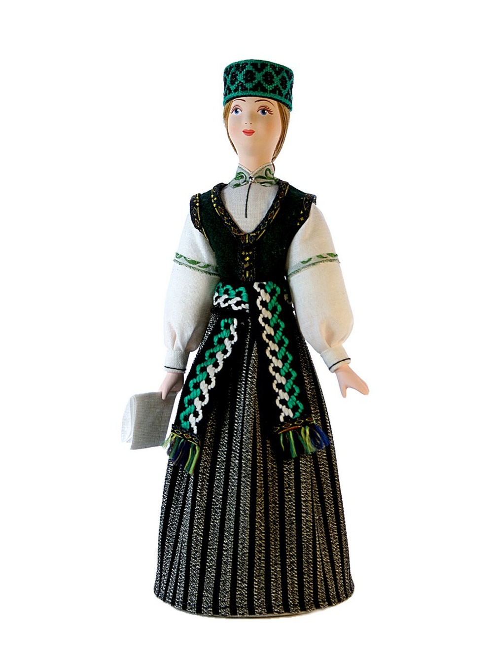 Кукла фарфоровая Латышка в национальном костюме