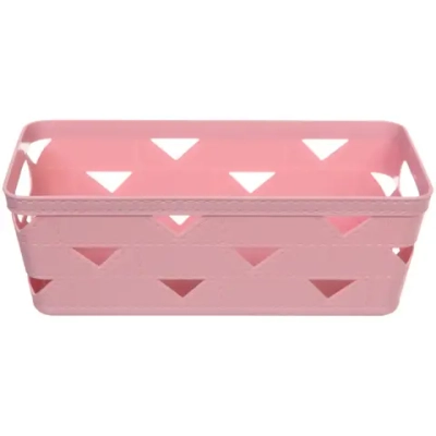 Корзинка для хранения «ЭНИГАРТ», цвет пудровая роза, 25.3*12.3*9см