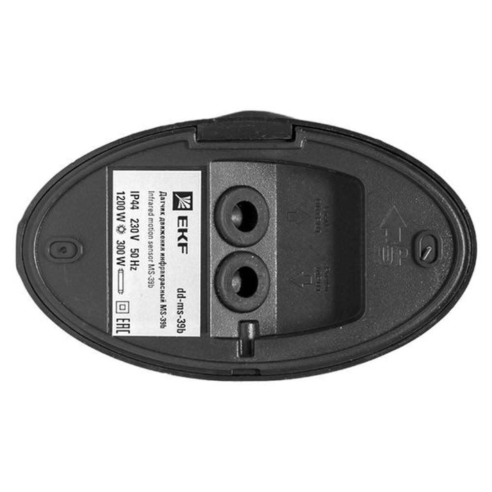 ИК датчик движения наст, 1200Вт 180гр, до 12м IP44 MS-39b черный EKF PROxima