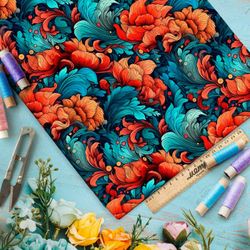 Ткань премиум флис атмосферные шелесты листьев