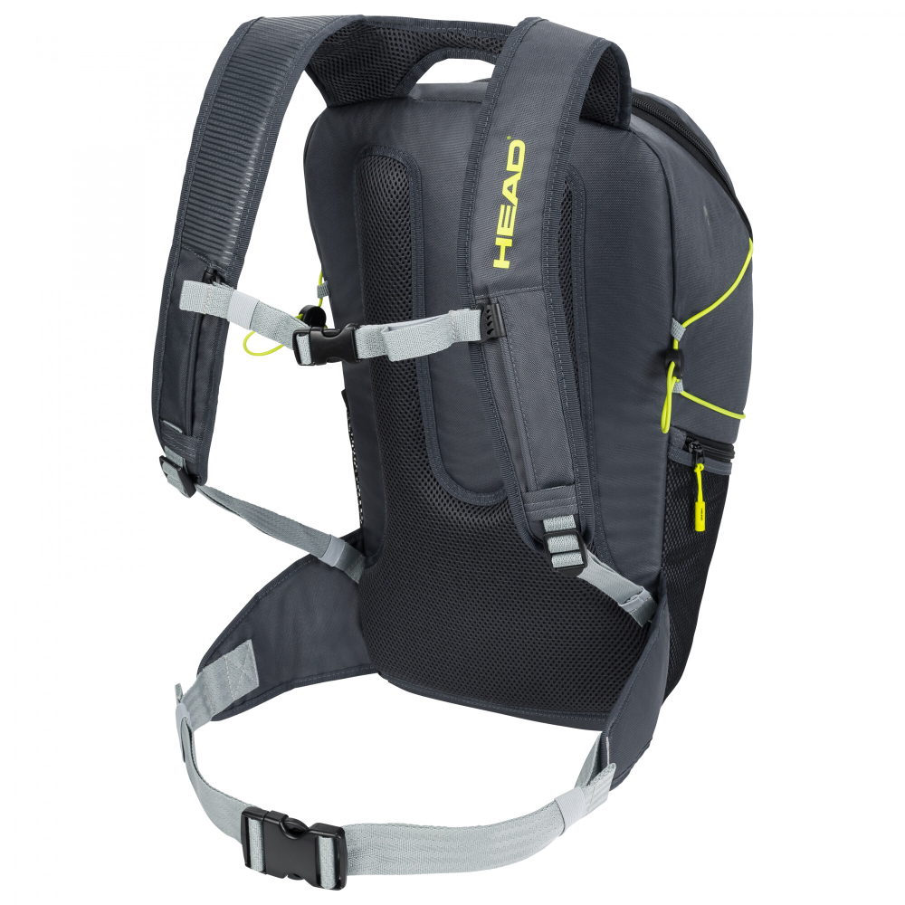 HEAD 383181 Women Backpack рюкзак женский городской, 30 литров, вес 570 грамм grey/black/neon yellow