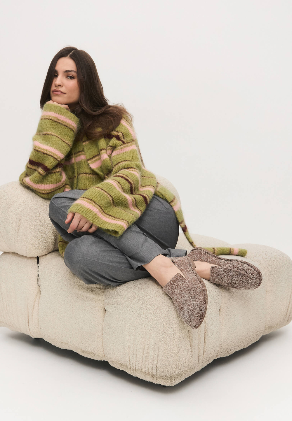 Лоферы // Ivana // Tobacco // Fluffy