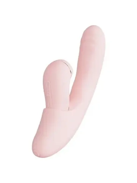 Вибратор Svakom Fatima с вакуумом и возвратно-поступательными движениями, розовый