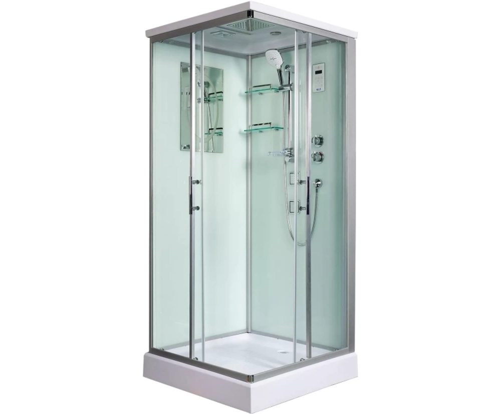 Душевая кабина WeltWasser (ВельтВассер) Laine 804, с низким поддоном, с электрикой и ГМ, 80x80x217