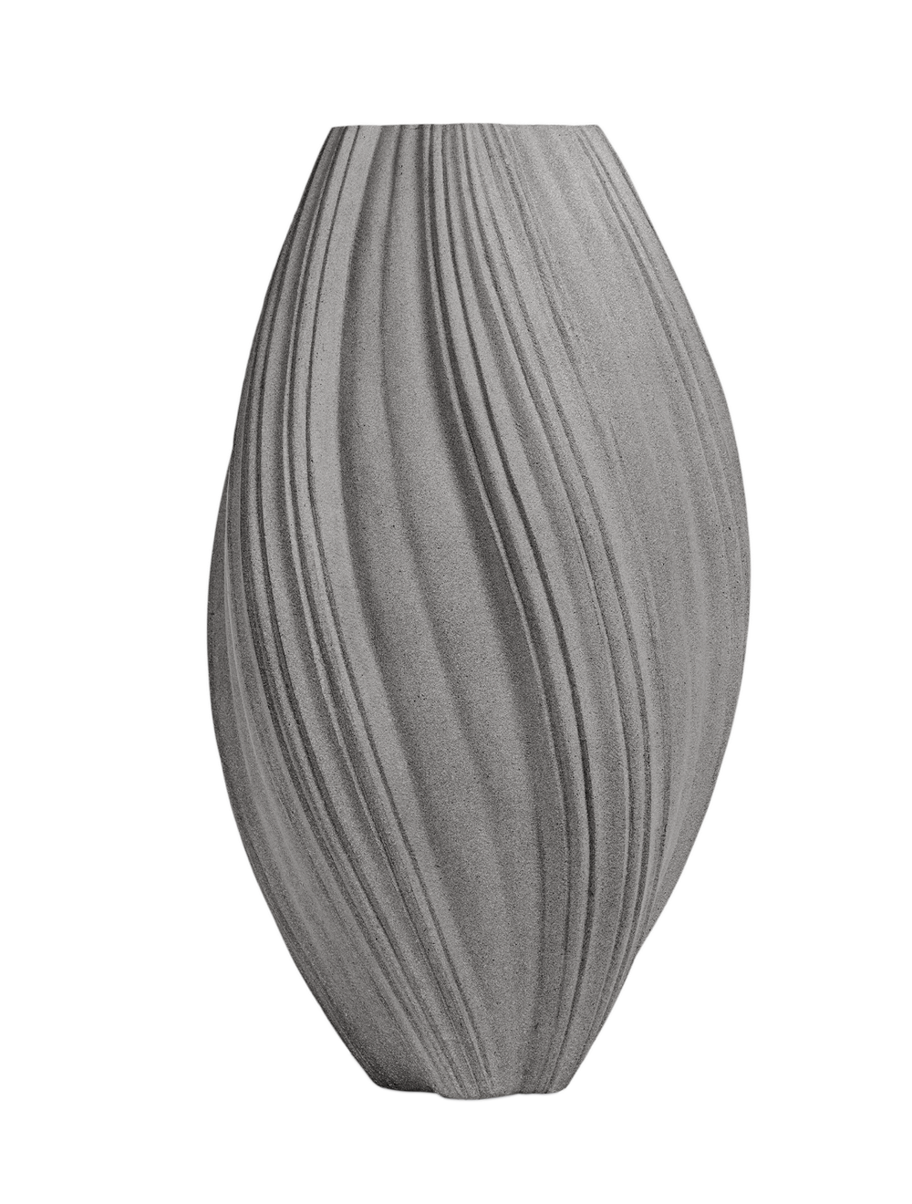 Кашпо-ваза TREEZ Effectory Dune Высокая дизайн-ваза Дымчато-серый песок д-60 см, в-105 см 1/1