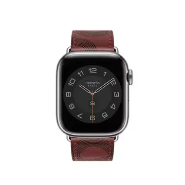 Apple Watch Hermès Series 7 - 45mm Rouge H/Noir Circuit H Single Tour GPS + Cellular