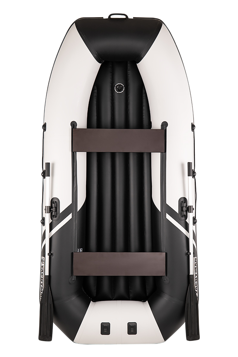 YACHTMAN-280 МНД НАДУВНОЕ ДНО (Яхтман) белый-черный (лодка ПВХ с усилением)