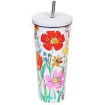 Термокружка 750мл «Лето» с трубочкой