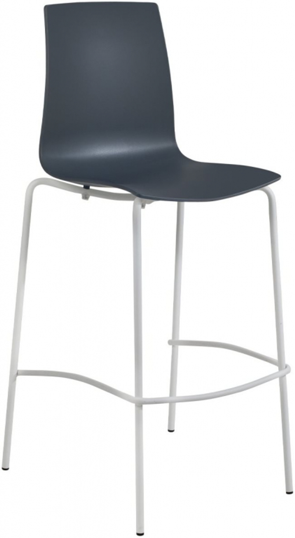 Стул пластиковый барный Papatya X-Treme BSL Pro, белый, антрацит