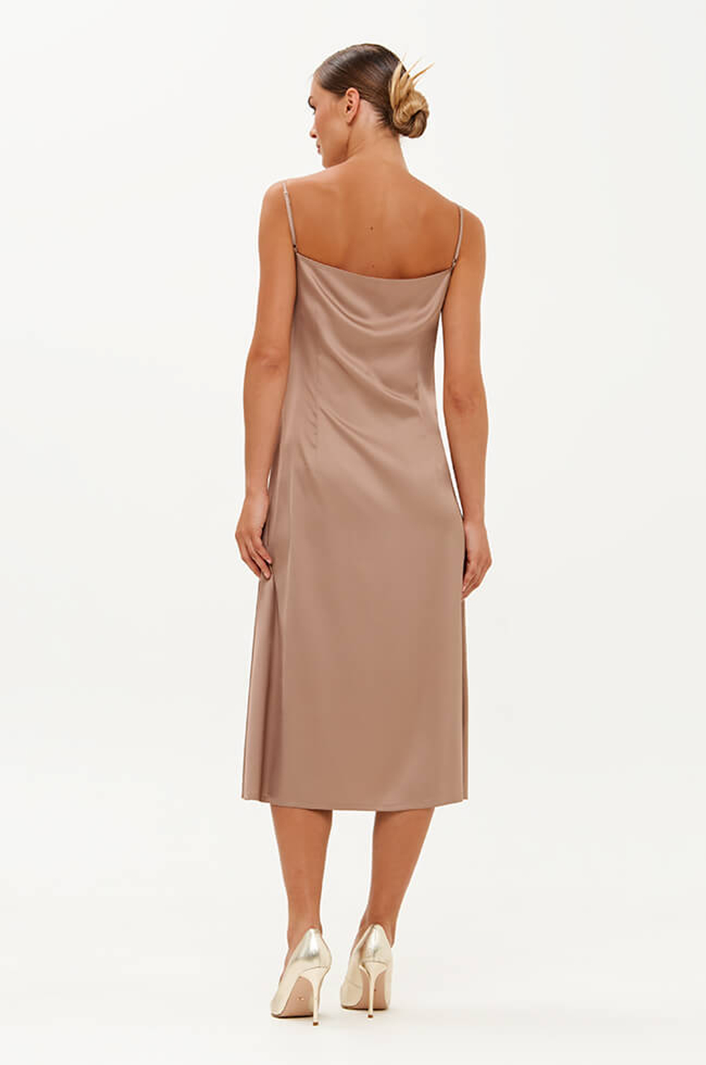 51718 Платье женское (пепельно-бежевый)