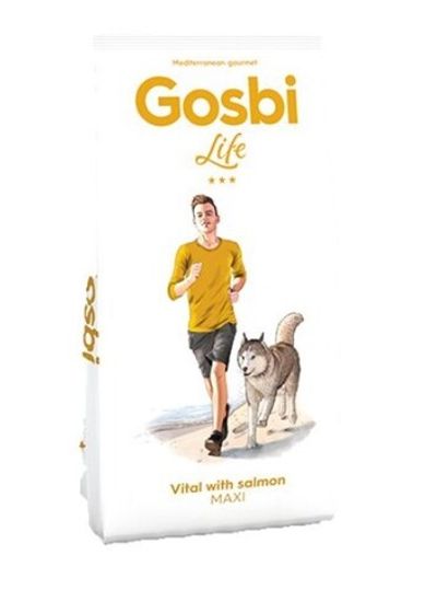 Gosbi 15кг LIFE VITAL MAXI корм для собак крупных пород с Лососем