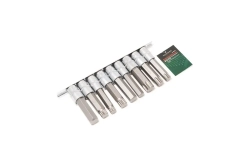 Набор головок-бит RF-40919L разнопрофильных Spline&Torx&Hex, 9 пр.(М14,М16,М18,Т70,Т80,Т100,Н14,Н17,Н19мм; L-100мм), на планке ROCKFORCE