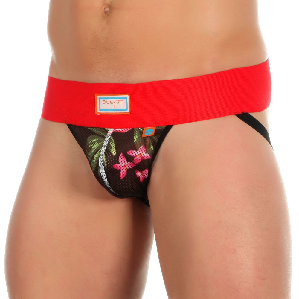 Трусы мужские джоки серые черные с красной резинкой Van Baam 37227