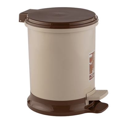 Ведро для мусора с педалью 11л цвет капучино, устойчивое
