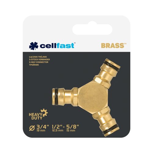 Тройник CELLFAST BRASS латунный