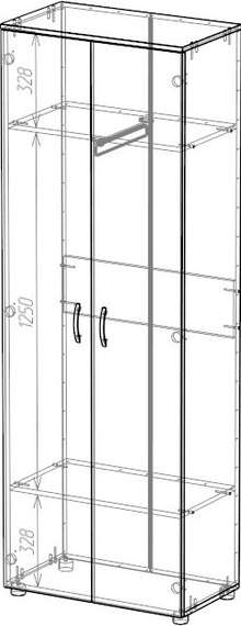 Шкаф для одежды закрытый глубиной 400