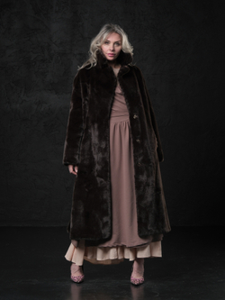 Шуба /шоколад /классика/ эко мех