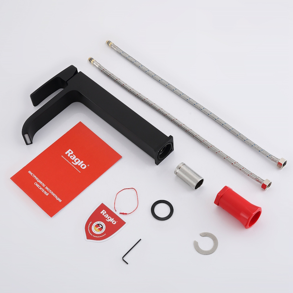 Смеситель для раковины высокий Raglo R02.15.06, черный