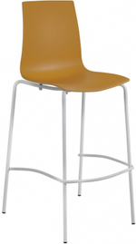 Стул пластиковый барный Papatya X-Treme BSL Pro, белый, темно-желтый