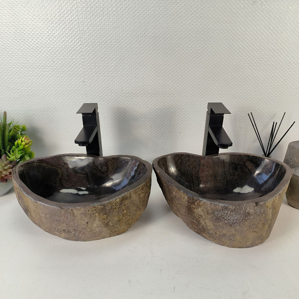 Раковина из речного камня ПАРА! RS-65549 40*39*15 0865