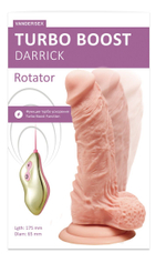 Телесный ротатор-реалистик Turbo Boost Darrick - 17,5 см. (Цвет: телесный)