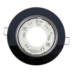 Светильник встраиваемый cо светодиодной подсветкой ЭРА DK LD51 BK под лампу GX53 черный