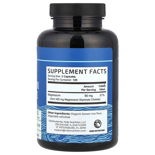 Nobi Nutrition, Глицинат магния, 240 капсул (250 мг на капсулу)