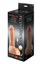 Телесный перезаряжаемый вибратор-реалистик на присоске - 21,1 см.